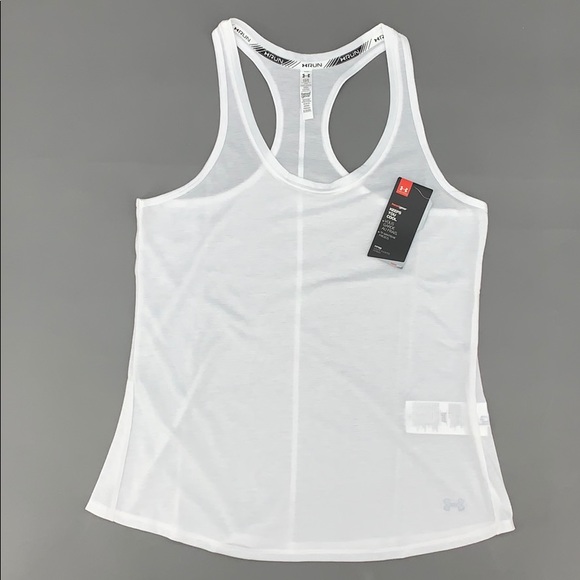 Under Armour Tops - 4/$25 NEW Under Armour White Run Tank, Reflective